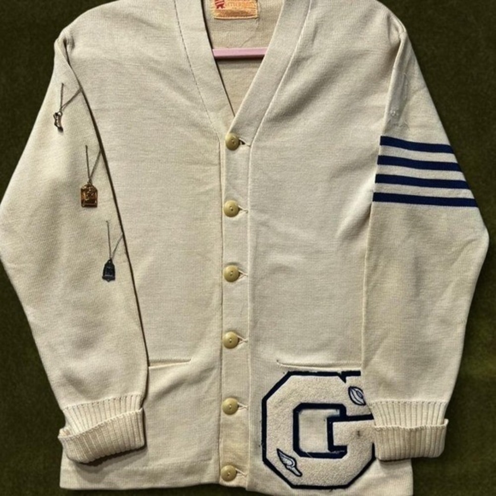 Rare 1940s H.L. Whiting Letterman Cardigan / Modern Small